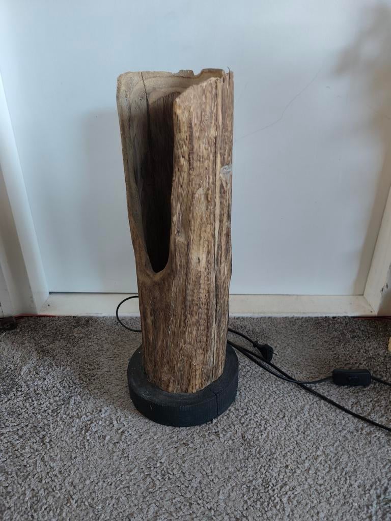 Boomstam lamp, Ophalen of Verzenden