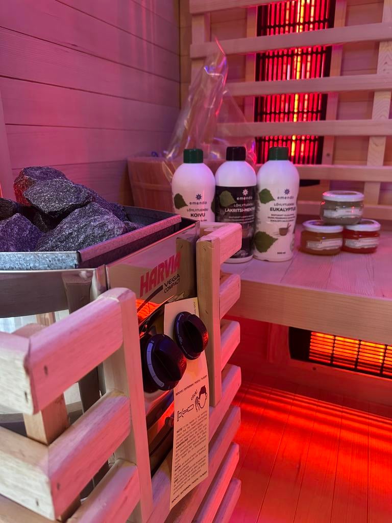 NIEUWE COMBI SAUNA | INFRAROOD + FINSE | DIRECT LEVERBAAR, Info@inner-stillness.nl, Verzenden, Fins of Traditioneel, 7665VB