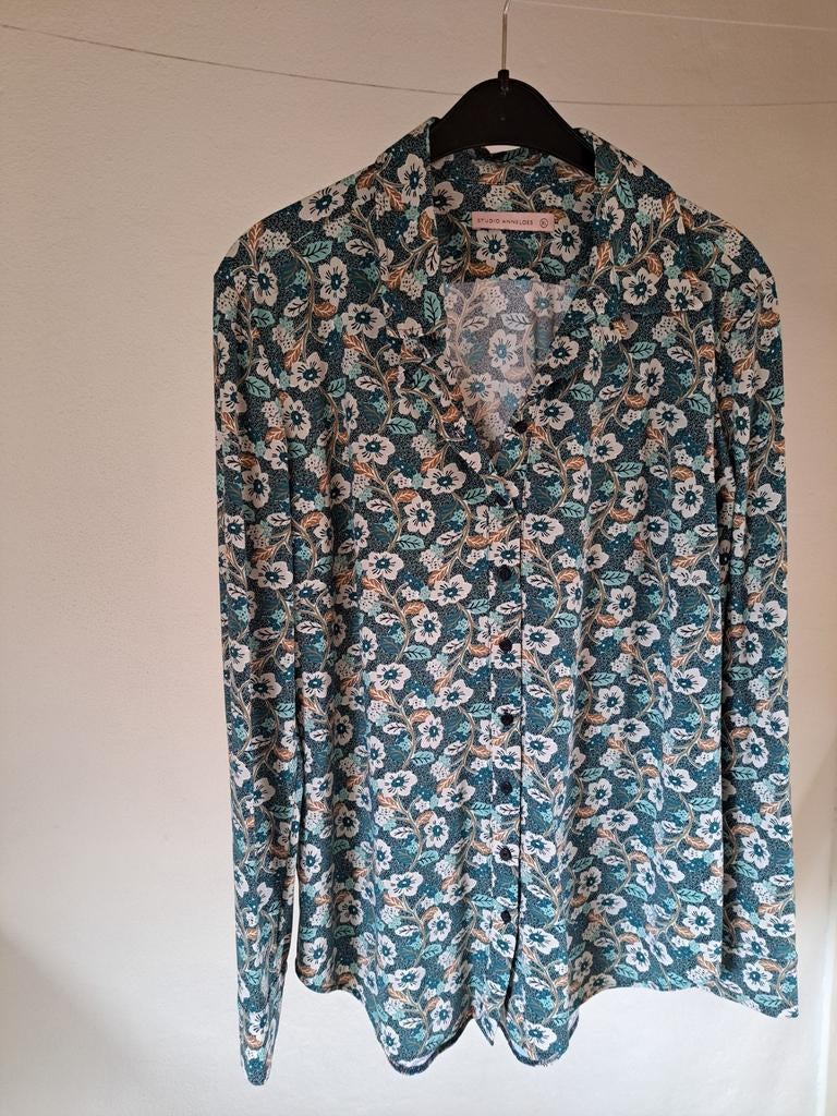 Studio Anneloes blouse dames travelstof XL bloemenprint, Studio Anneloes, Verzenden, Maat 46/48 (XL) of groter, Gedragen
