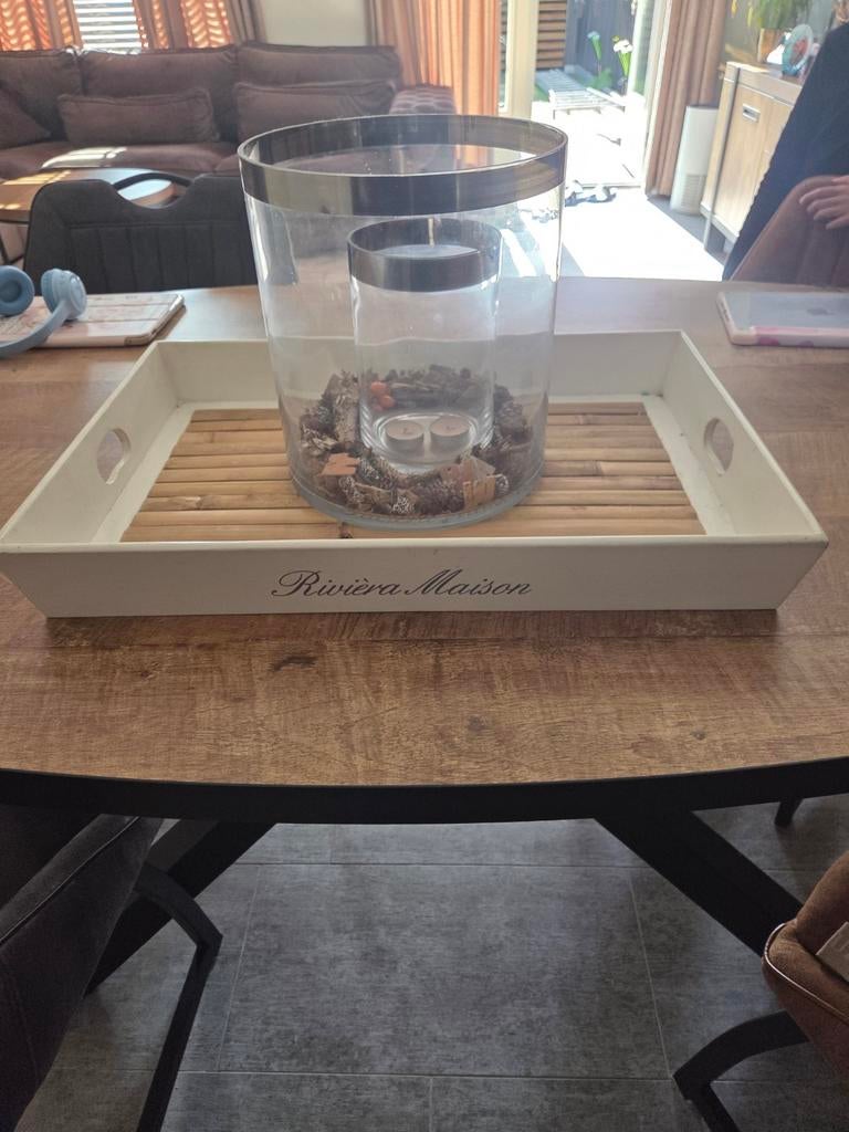 Riviera Maison dienblad met kaarshouder, Ophalen of Verzenden