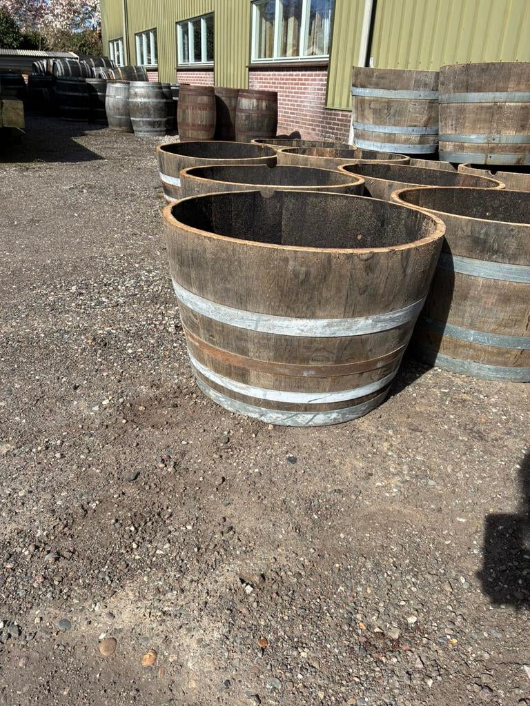 Bloembak Groot model, Tuin en Terras, Ophalen, Zo goed als nieuw, Rond, Hout