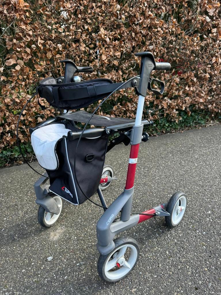 Rollator Topro Troja 5G softbanden rugsteun M 2022 luxe tas, Ophalen, Lichtgewicht, Zo goed als nieuw