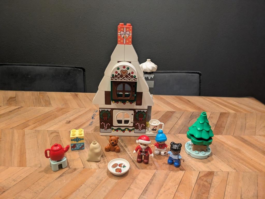 LEGO Duplo Kerstman's Peperkoekhuisje (10976), Ophalen of Verzenden, Zo goed als nieuw, Complete set, Duplo