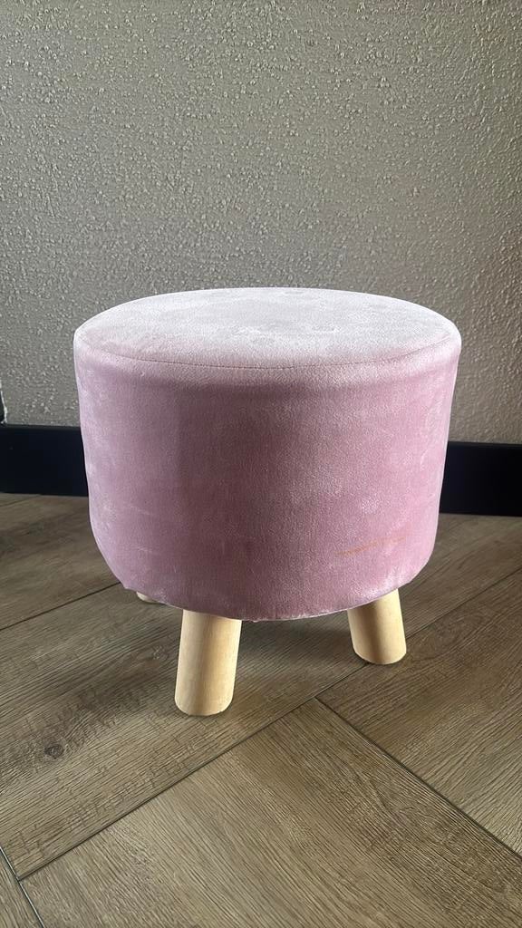 Roze krukje velours 28cm, Ophalen of Verzenden, Zo goed als nieuw, Hout