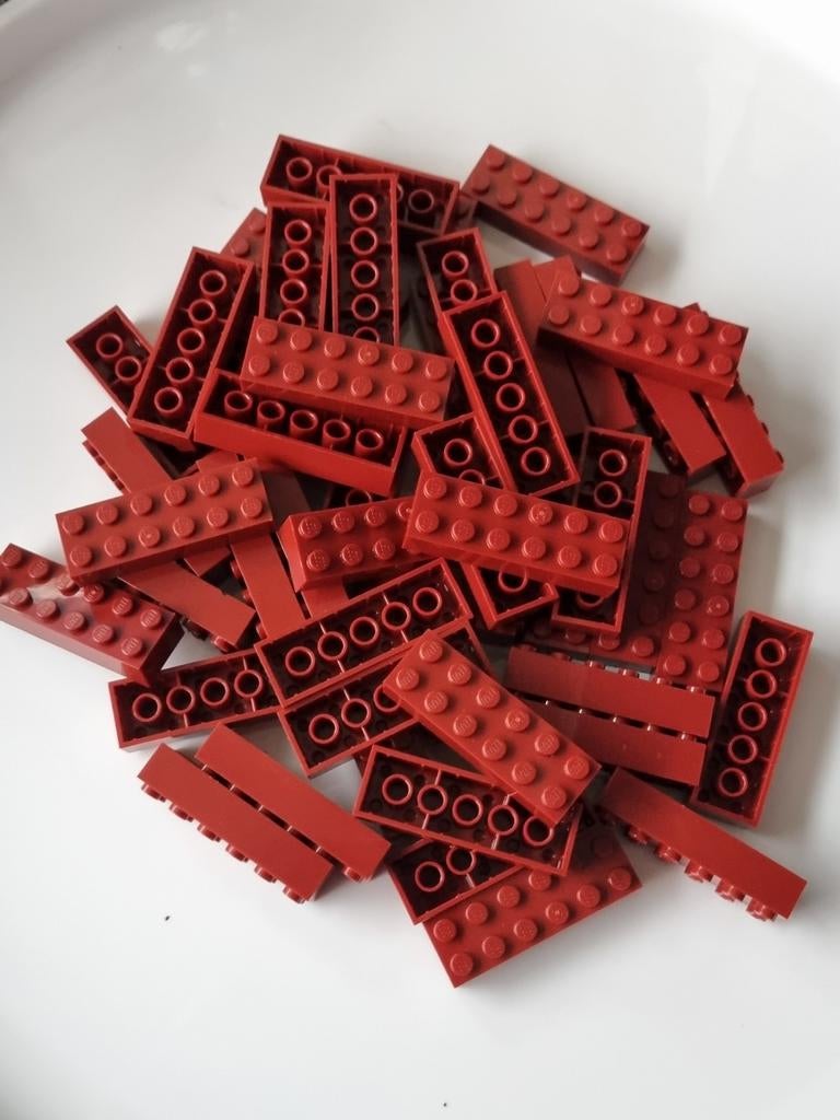 50 nieuwe lego stenen 2x6 Dark Red / Donker Rood, Ophalen of Verzenden, Nieuw, Losse stenen, Lego