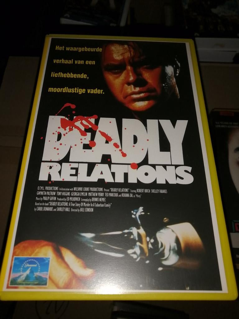 VHS ex-rental - Deadly Relations, Cd's en Dvd's, VHS | Film, Vanaf 16 jaar, Ophalen of Verzenden, Gebruikt, Horror