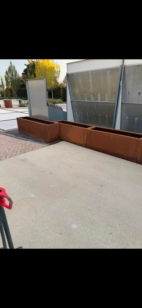 Adezz bloembak cortenstaal 200x50x60, Ophalen, Zo goed als nieuw, Metaal