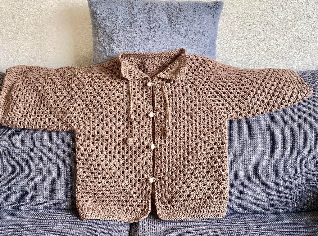 Gehaakte vest, Ophalen of Verzenden, Nieuw, Maat 36 (S), Beige