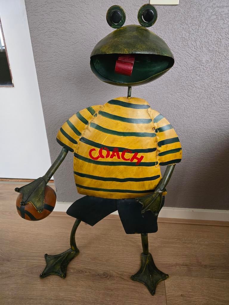 Handgemaakte metalen kikker- decoratie kinderkamer, Kinderen en Baby's, Kinderkamer | Inrichting en Decoratie, Ophalen, Zo goed als nieuw