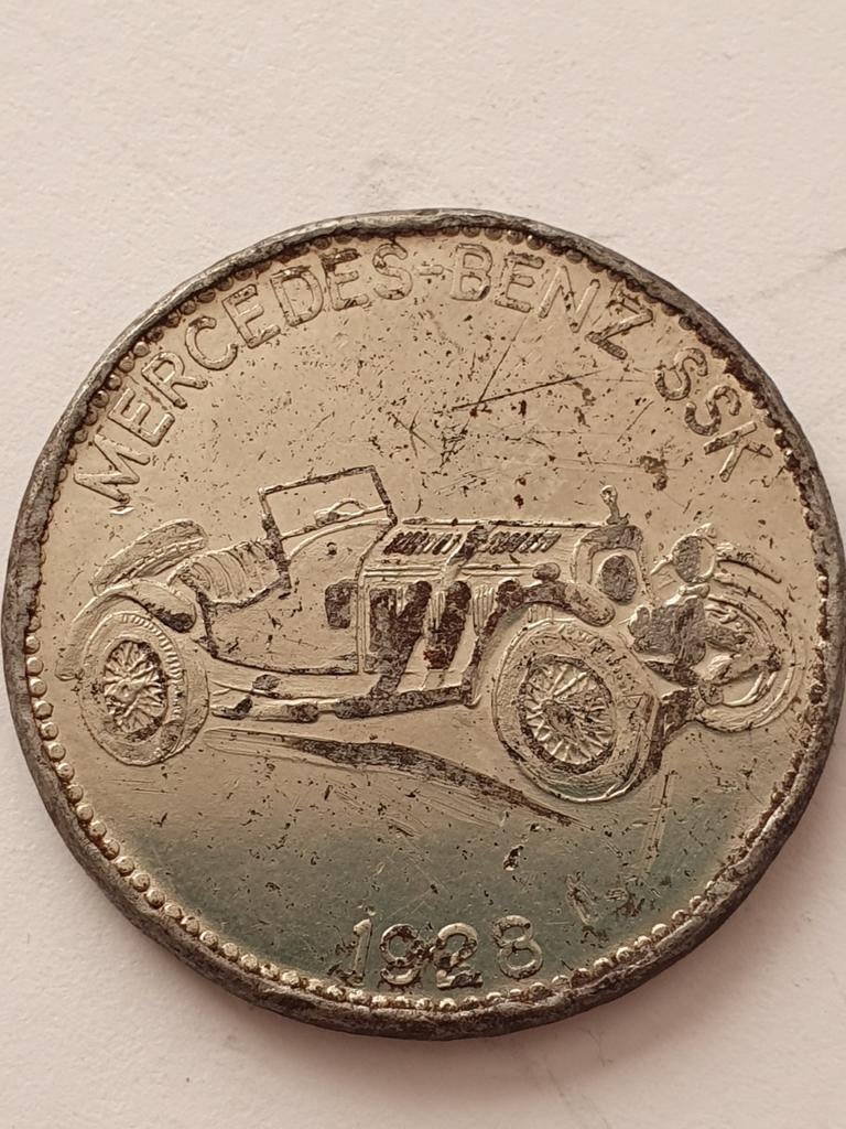 Shell penning 1928 Mercedes Benz., Postzegels en Munten, Penningen en Medailles, Ophalen of Verzenden, Buitenland