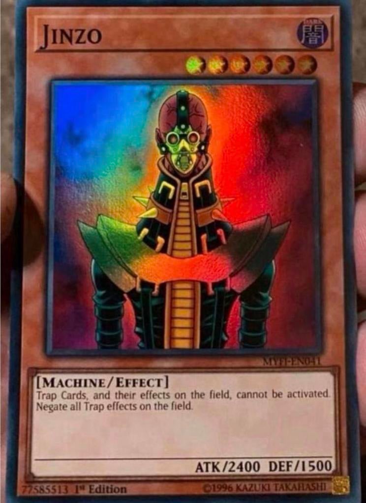 Yu-Gi-Oh! Jinzo MYFI 1st Edition M/NM !, Hobby en Vrije tijd, Verzamelkaartspellen | Yu-gi-Oh!, Ophalen of Verzenden, Zo goed als nieuw