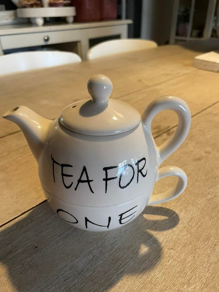 Tea For One Riviera maison, Ophalen of Verzenden, Zo goed als nieuw, Overige stijlen, Kop(pen) en/of Schotel(s)