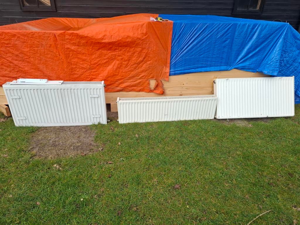 3 Radiatoren: 2x 100x50 cm, 1x 119x30 cm - Gebruikt, 30 tot 80 cm, Gebruikt, Radiator, Ophalen of Verzenden