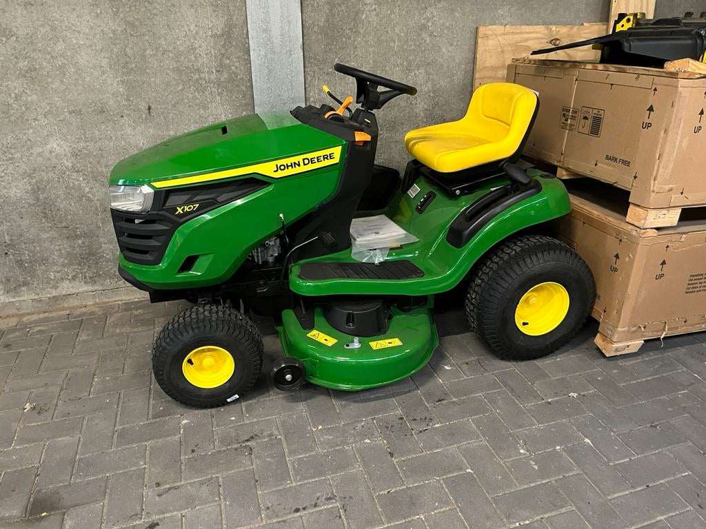 John deere X107 2025 met garantie!, Elektrische starter, Zo goed als nieuw, 90 tot 120 cm, Ophalen