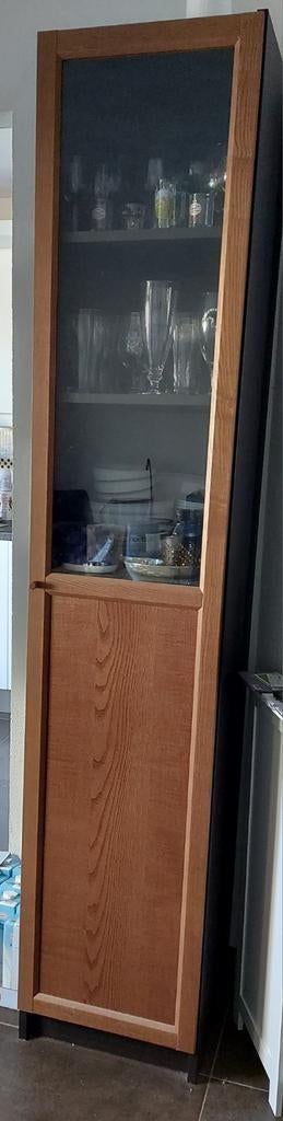 Tall cabinet with half- glass door, Ophalen, Minder dan 50 cm, Met deur(en), 200 cm of meer
