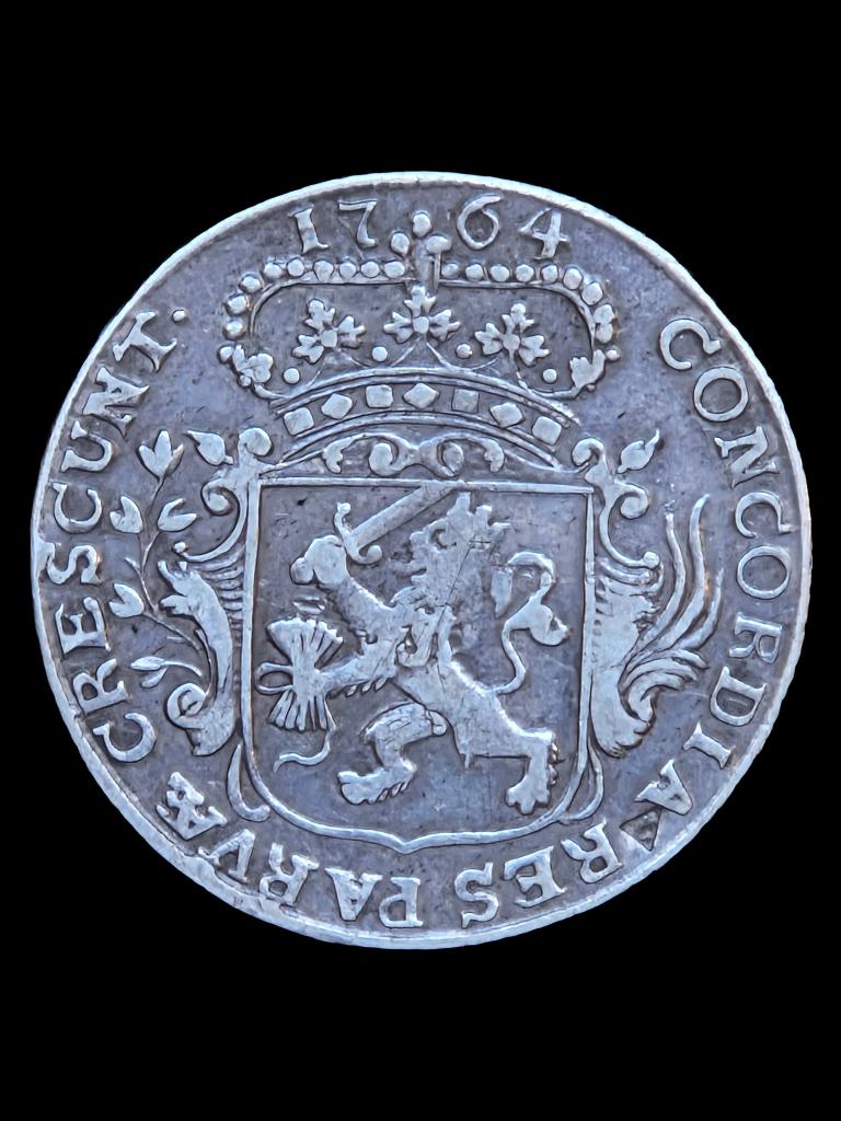 Kwart Dukaat Zeeland 1764, Vóór koninkrijk, Zilver, Losse munt, Overige waardes