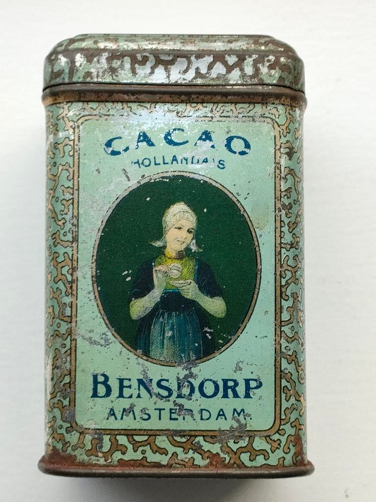 Bensdorp 125 gram cacao blik Amsterdam, Ophalen of Verzenden, Gebruikt, Overige