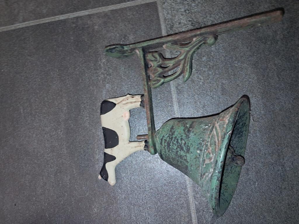 Deurbel gietijzer? Koe, vintage/antiek, Ophalen of Verzenden