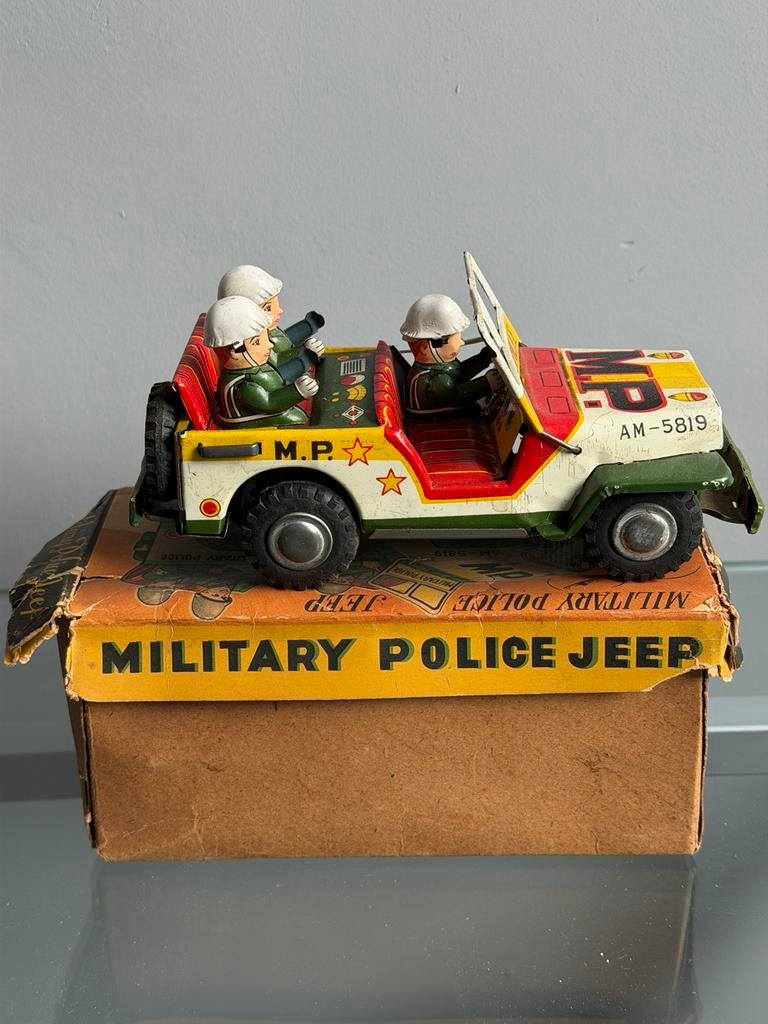 MARX Japan Military police met originele doos., Antiek en Kunst, Ophalen of Verzenden