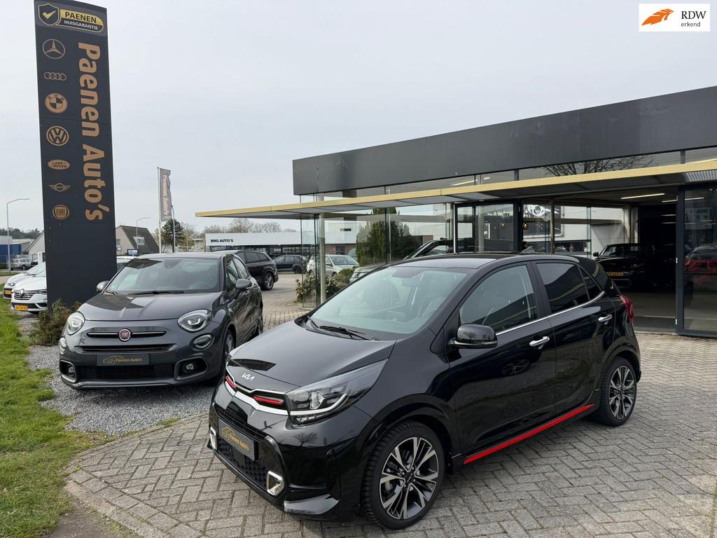 Kia PICANTO 1.2 DPi GT-Line|Cam|Carplay|5.200KM!, Auto's, 4 stoelen, Zwart, Leder, Bedrijf