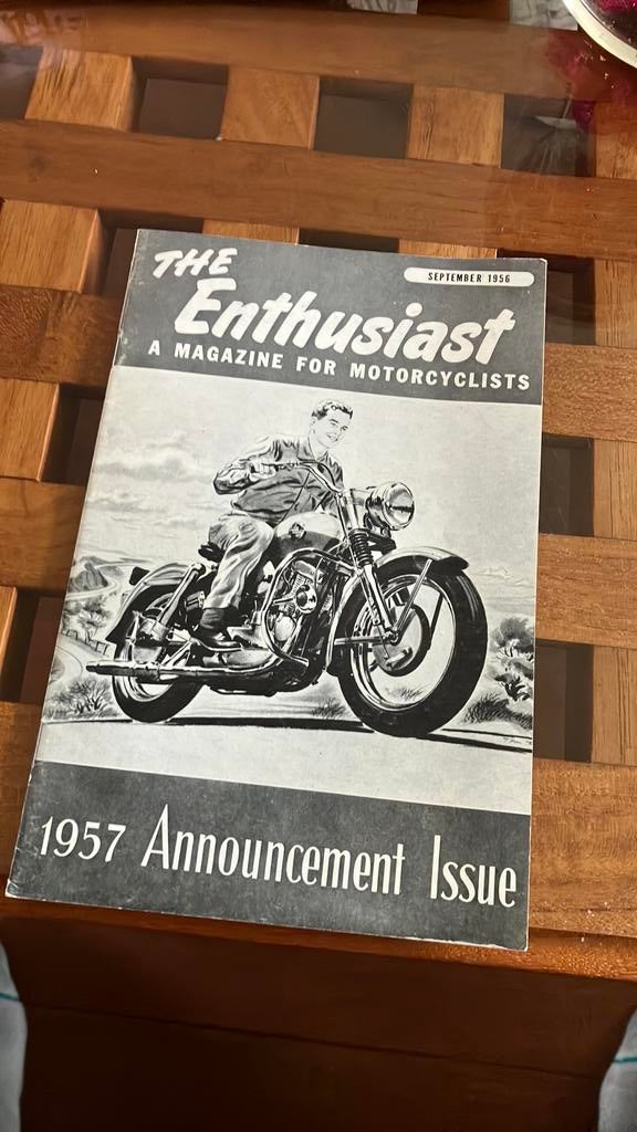 The enthousiast magazine September 1956, Motoren, Handleidingen en Instructieboekjes, Ophalen of Verzenden, Harley-Davidson of Buell