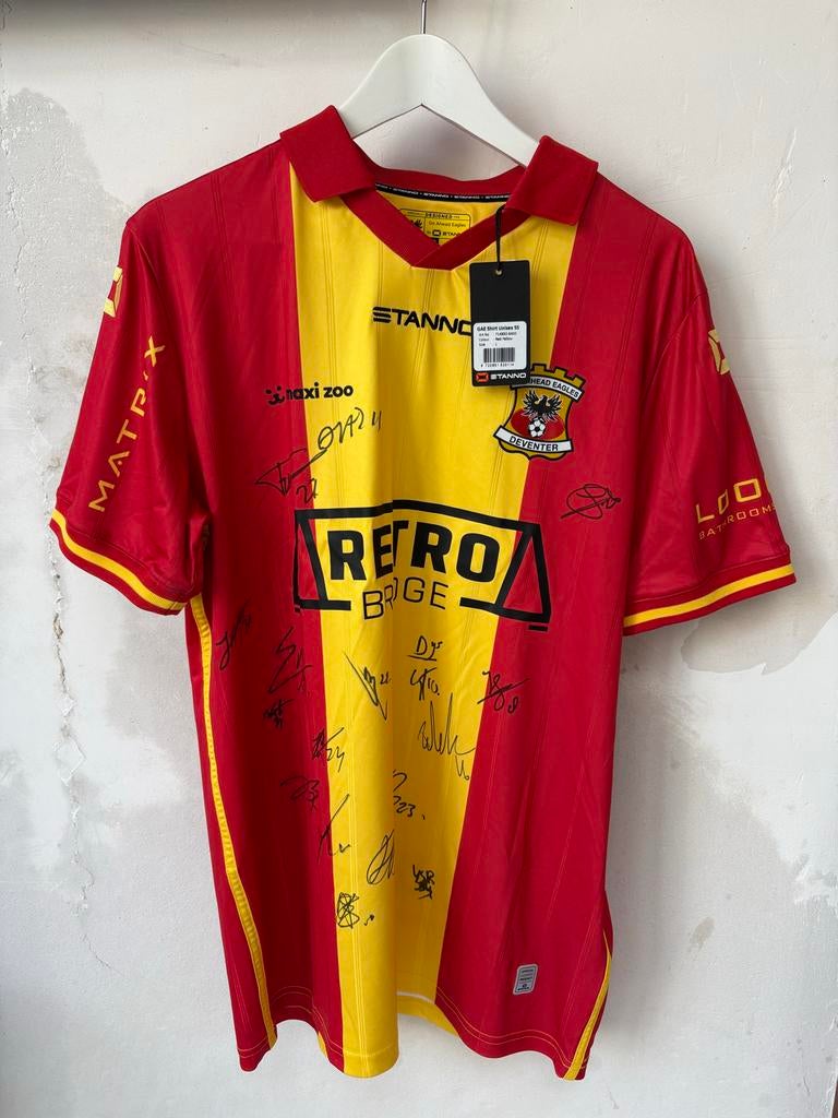 Go Ahead Eagles shirt met handtekeningen, Maat L, Ophalen of Verzenden, Nieuw, Shirt