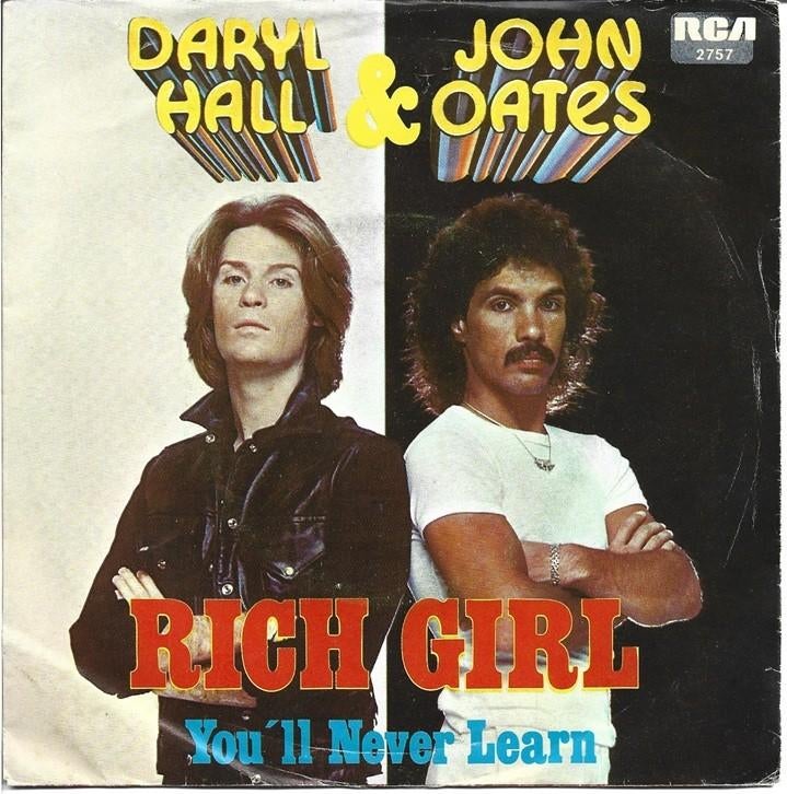 Hall & Oates - Rich Girl uit 1977, Gebruikt, Verzenden, 7 inch, Single