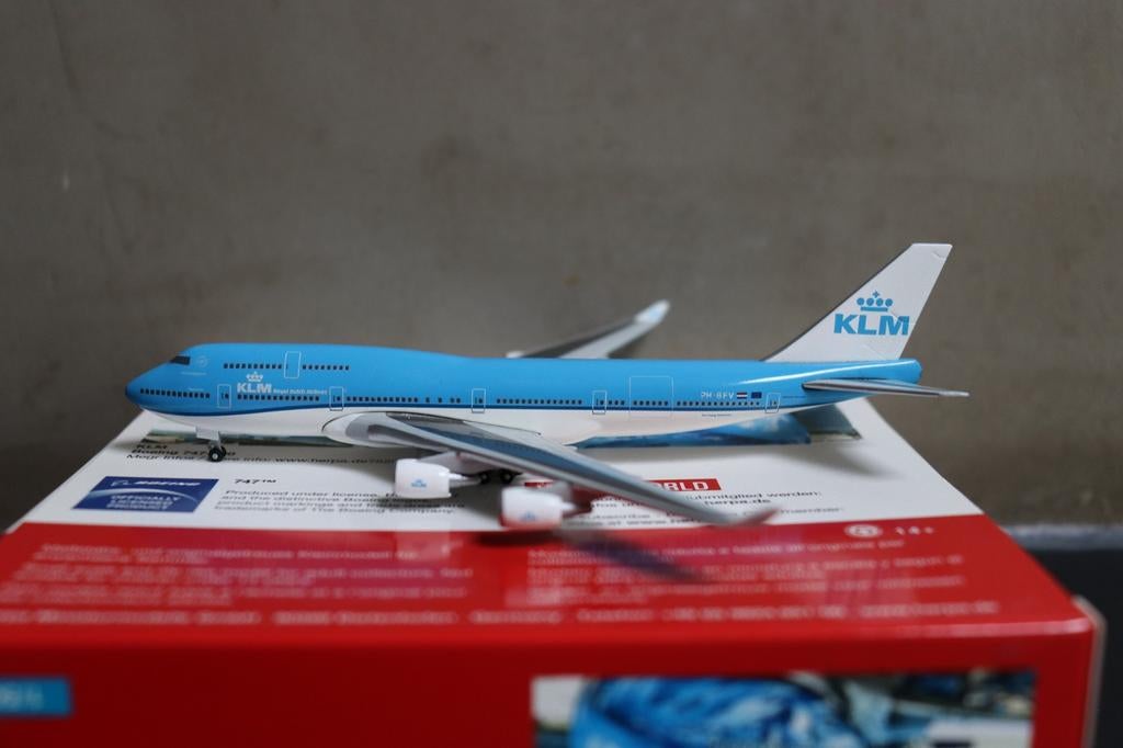 Herpa Boeing 747-400 KLM 1/500, Ophalen of Verzenden, Zo goed als nieuw, Schaalmodel