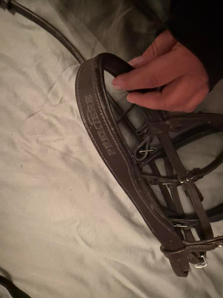 Bruin hoofdstel mt full, Dieren en Toebehoren, Ophalen of Verzenden, Zo goed als nieuw, Dressuur