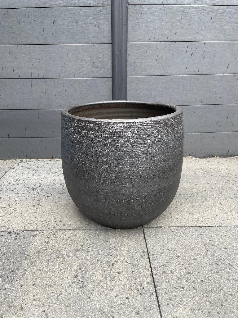 Bela Arte bloempot Mira zwart D 39 H 36 cm, Gebruikt, Rond, Binnen, Minder dan 40 cm