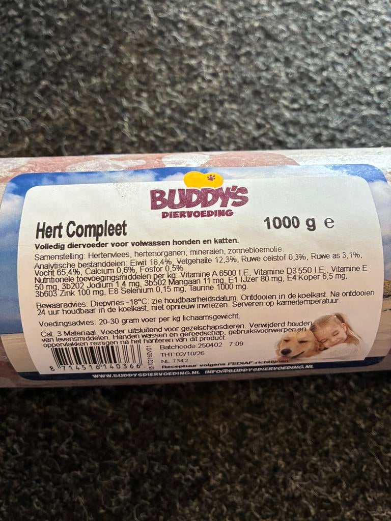 Diepvries vlees hond Buddy s, Dieren en Toebehoren, Dierenvoeding, Ophalen, Hond