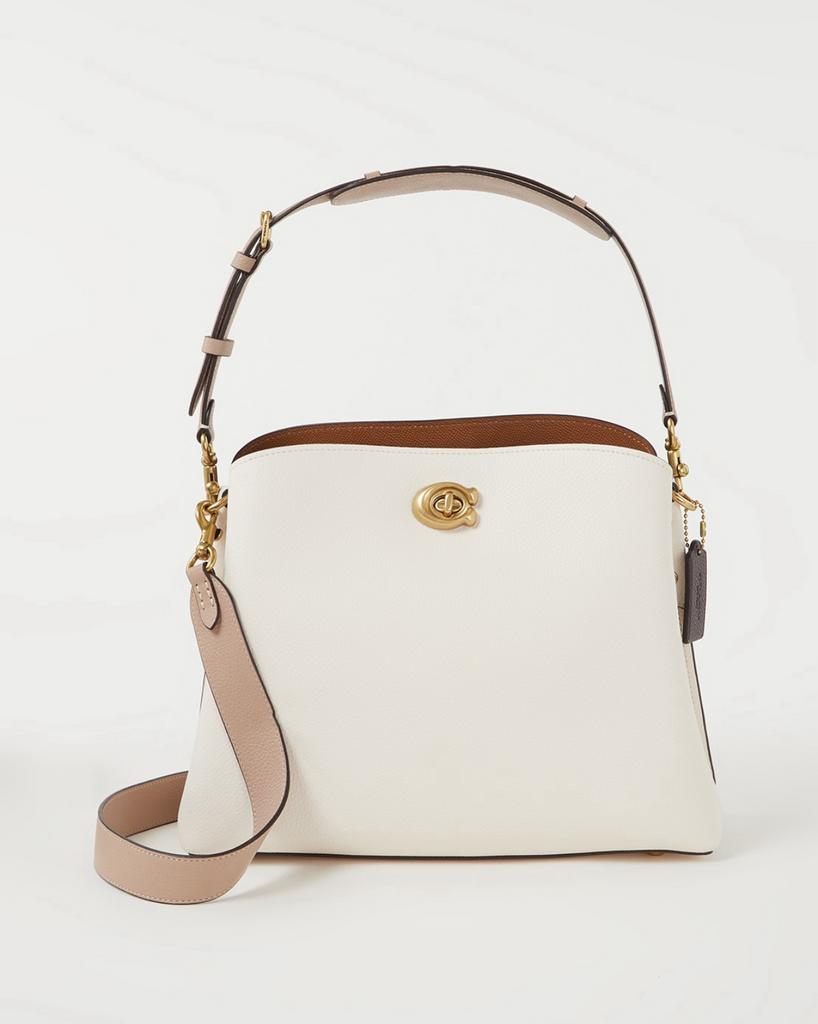 Coach leren beige schoudertas, Ophalen of Verzenden, Zo goed als nieuw, Beige, Schoudertasje