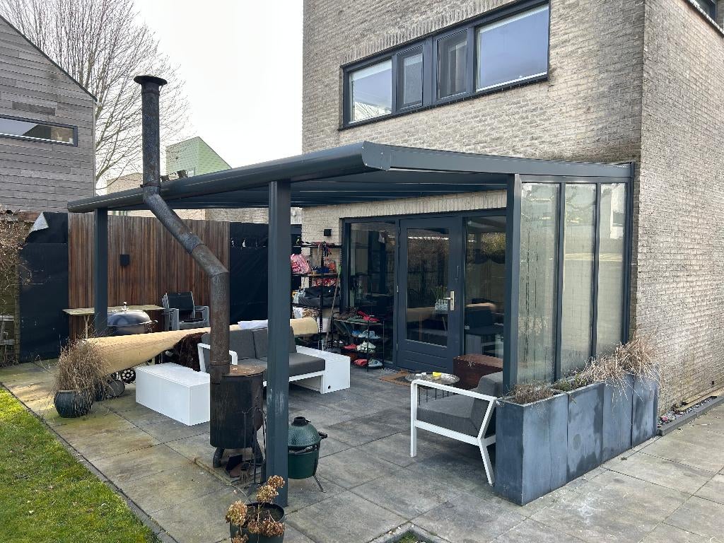Aluminium terrasoverkapping / veranda 550 x 365 cm, Ophalen, Zo goed als nieuw, Veranda