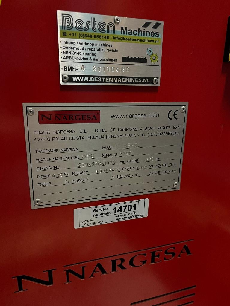 Nargesa Ponsmachine, Ophalen, Nargesa, Nb, Nb