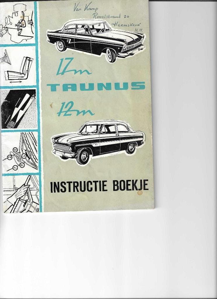 Ford Taunus 17M & 12M Instructieboekje, Ophalen of Verzenden