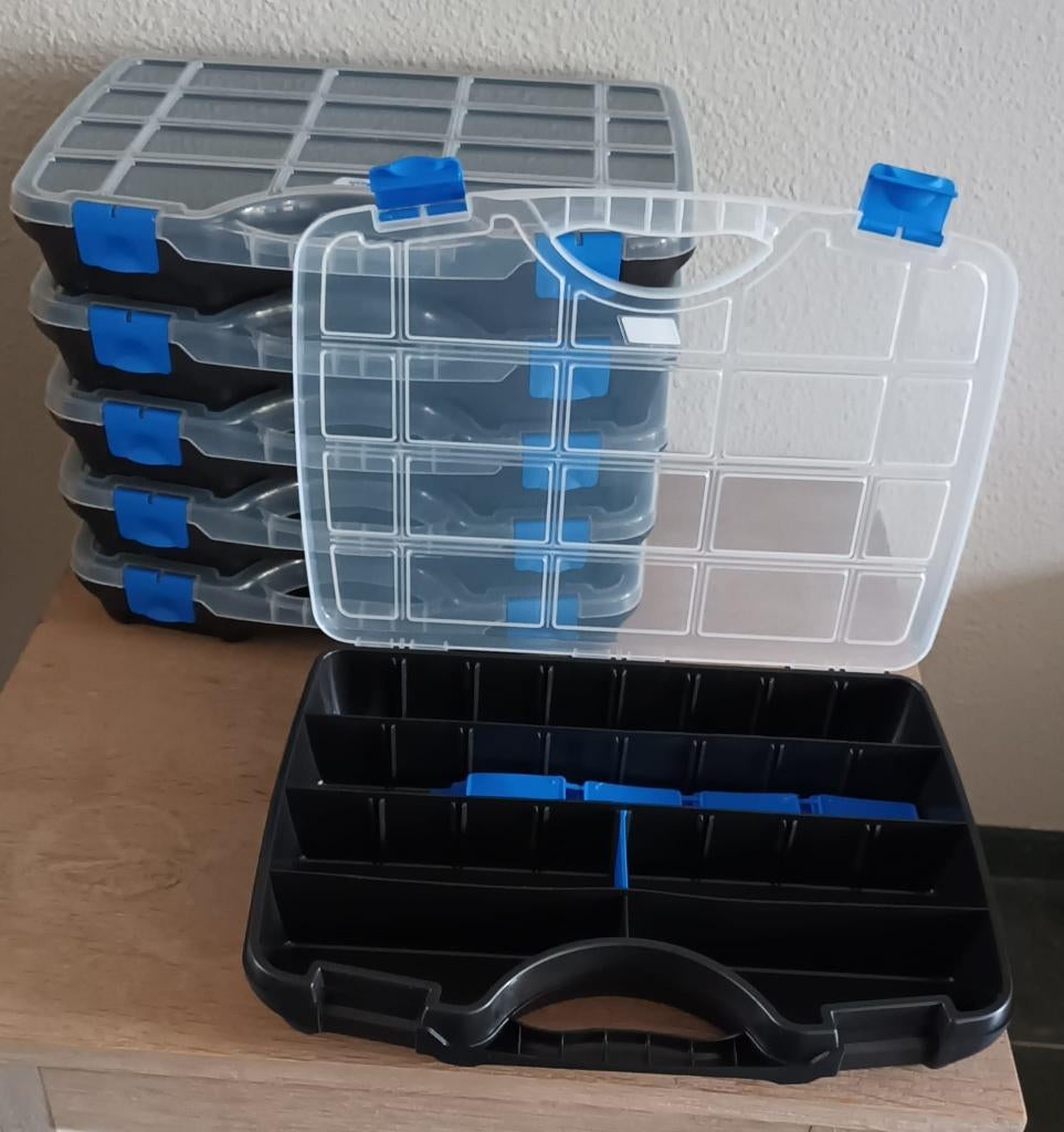6 Nieuwe Sorteerkoffers met tussenschotjes 38.8x29x6.1cm, Ophalen of Verzenden, Nieuw