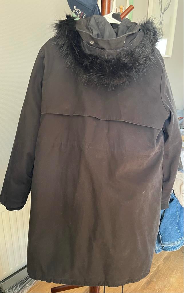 Seraphine Premium Dons Winterjas met Bontkraag, Ophalen of Verzenden, Zo goed als nieuw, Maat 38/40 (M), Zwart