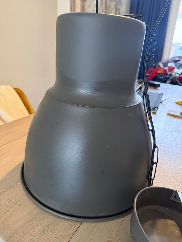 IKEA Hektar hanglamp - Donkergrijs, Huis en Inrichting, Lampen | Hanglampen, Ophalen of Verzenden, Zo goed als nieuw, Metaal, Minder dan 50 cm