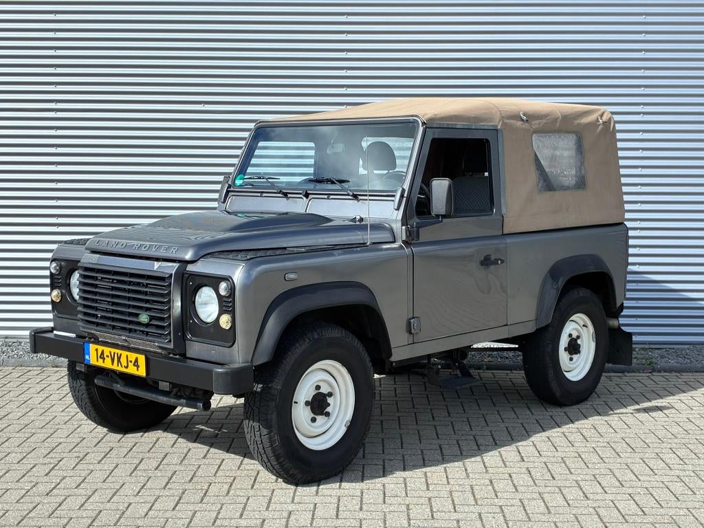 Land Rover Defender 90 2.4 TD Soft Top/ Origineel NL/ Marge, Auto's, Land Rover, Stof, Cabriolet, 122 pk, Grijs
