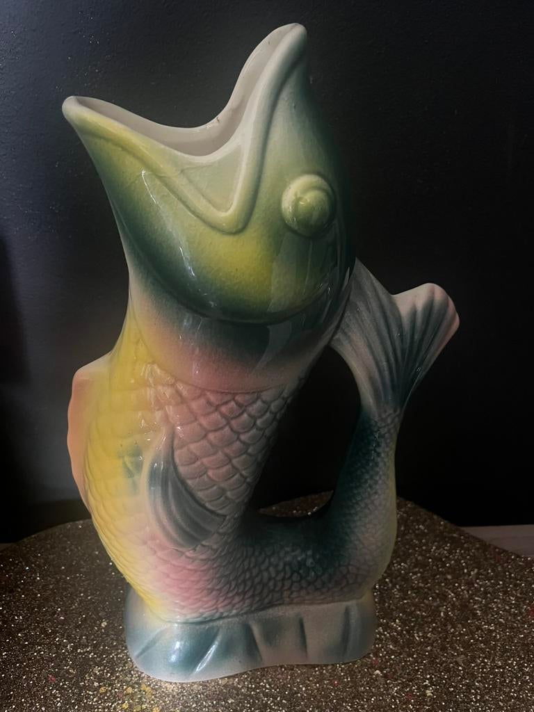 Saint Clement pastel gekleurde vintage karaf, Antiek en Kunst, Ophalen of Verzenden