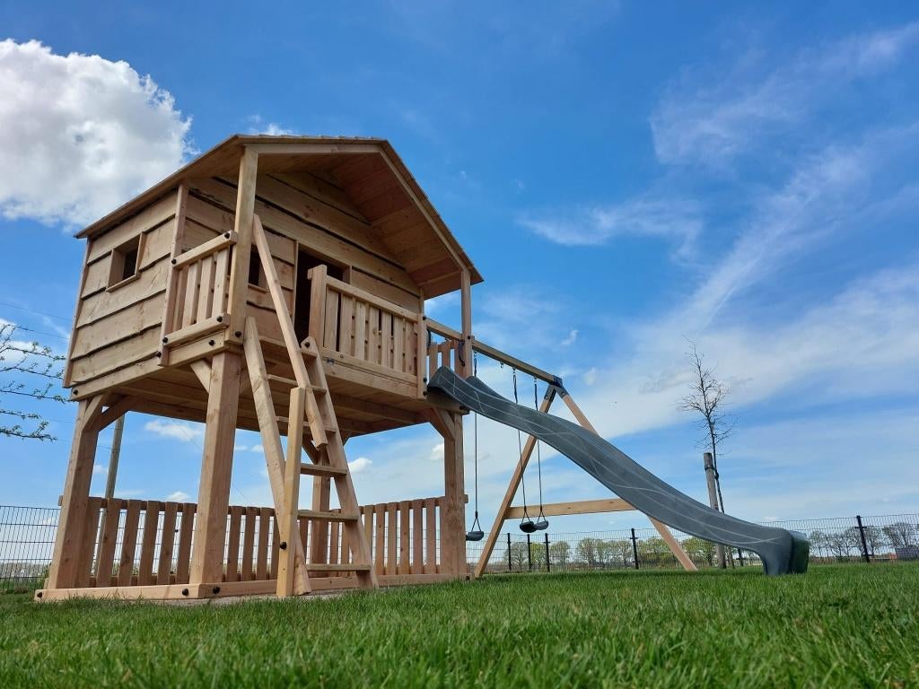 BOOMHUT HERENHUIS speeltoren speelhuis klimtoren