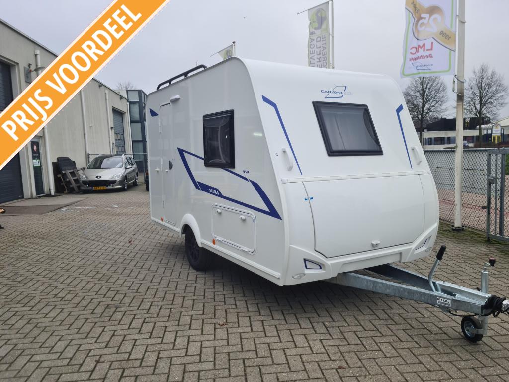 Caravelair Alba 350 kleine caravan 2 persoons, Tot en met 2, 750 - 1000 kg, Schokbreker, Caravelair