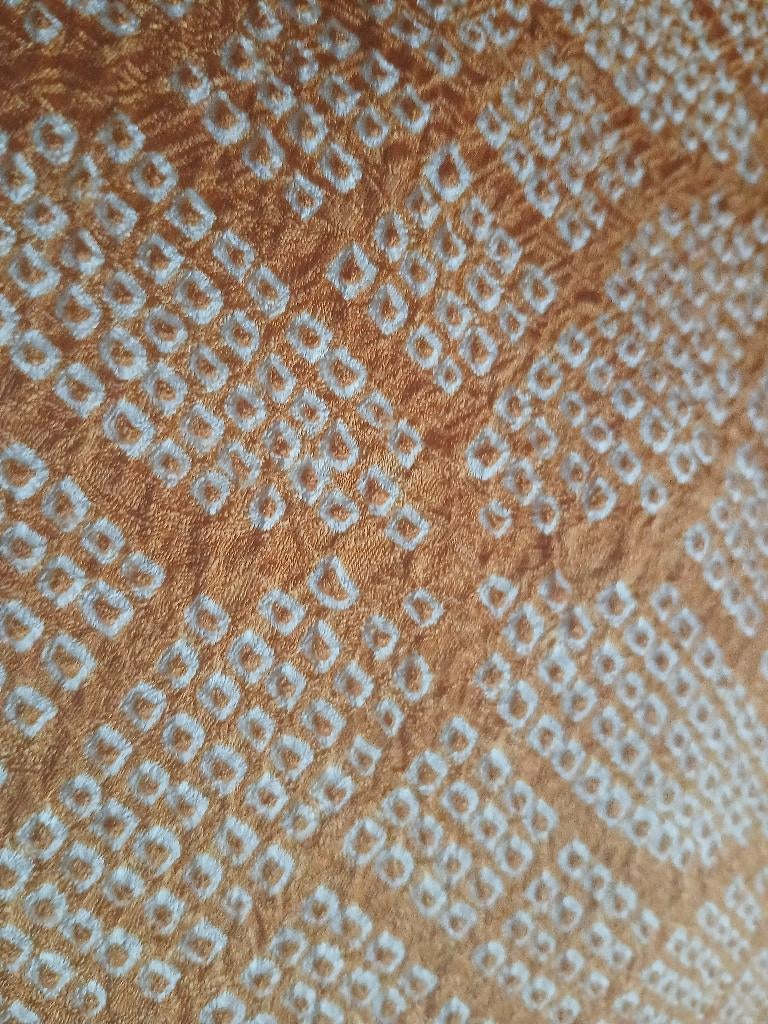 Traditionele Japanse Kimono michiyuki jas orange shibori, Ophalen of Verzenden