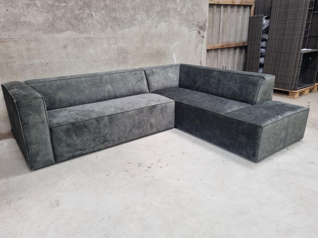 !!ACTIE!! Hoekbank Memphis Velvet Groen Bronx71, Niet ingevuld, Niet ingevuld, Niet ingevuld