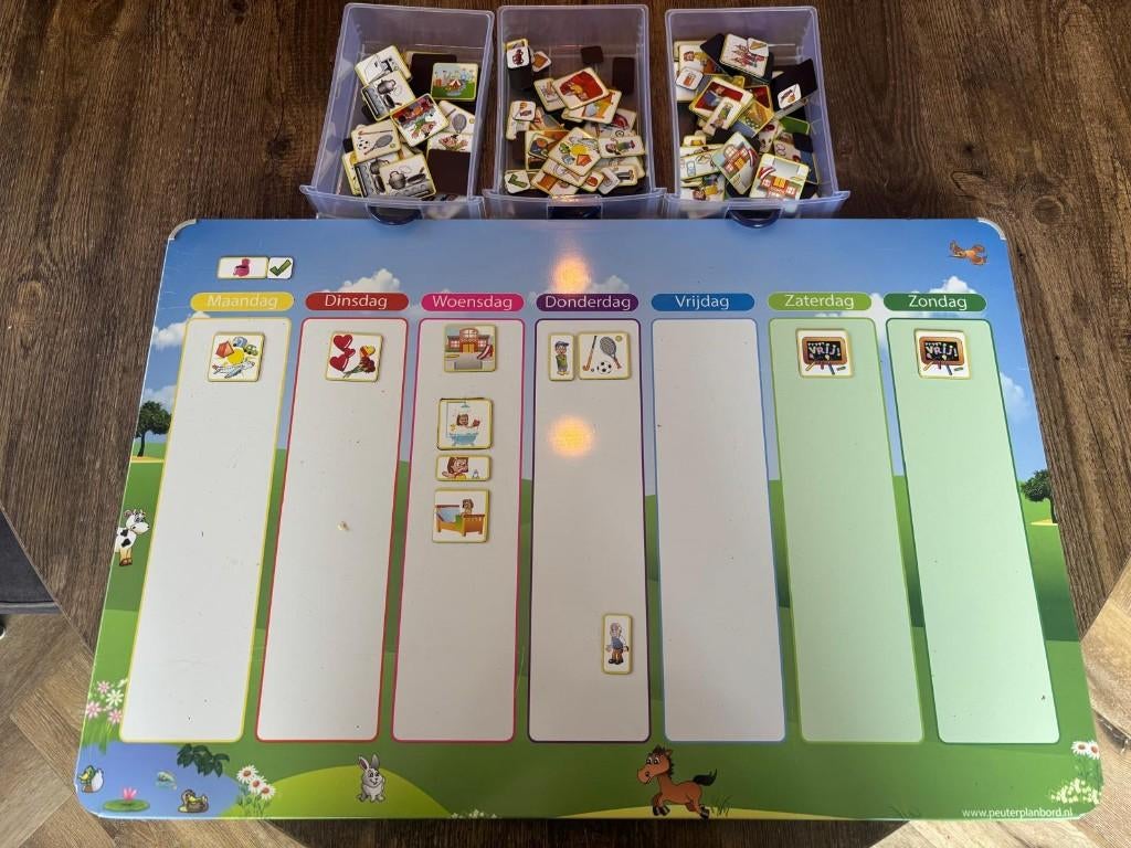 Planbord peuter met magneten (60x40), Kinderen en Baby's, Speelgoed | Educatief en Creatief, Ophalen of Verzenden, Gebruikt, Ontdekken