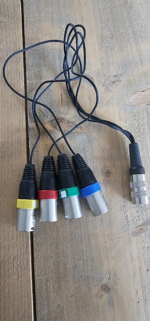Neutrik multicore kabel – multi-pin naar 4x XLR male, Ophalen of Verzenden, Zo goed als nieuw, Minder dan 2 meter, Overige kabels