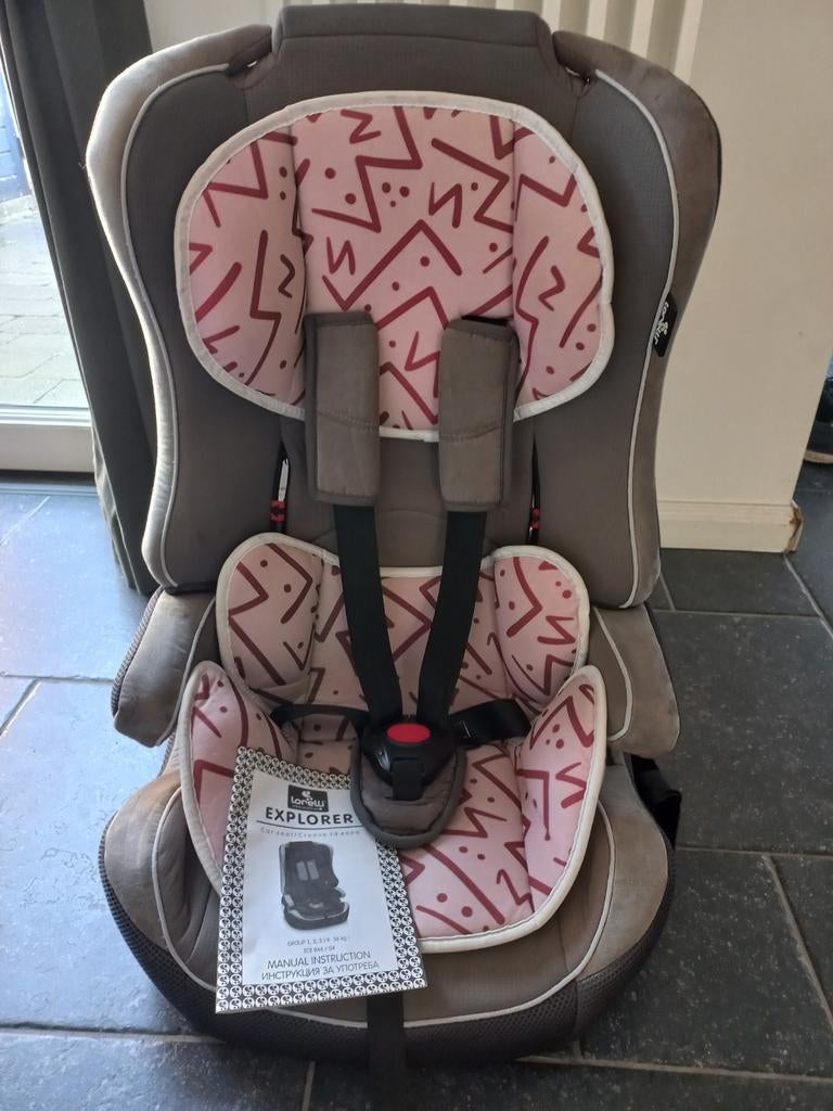 Autostoel van Lorelli groep 1, 2 en 3., Kinderen en Baby's, Autostoeltjes, Autogordel, Afneembare rugleuning, Zo goed als nieuw