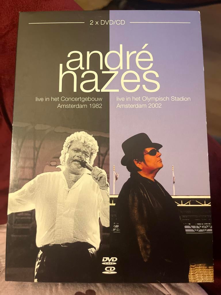 André Hazes 2x dvd/cd live Concertgebouw en Olympisch Stadio, Cd's en Dvd's, Gebruikt, Alle leeftijden, Boxset, Muziek en Concerten