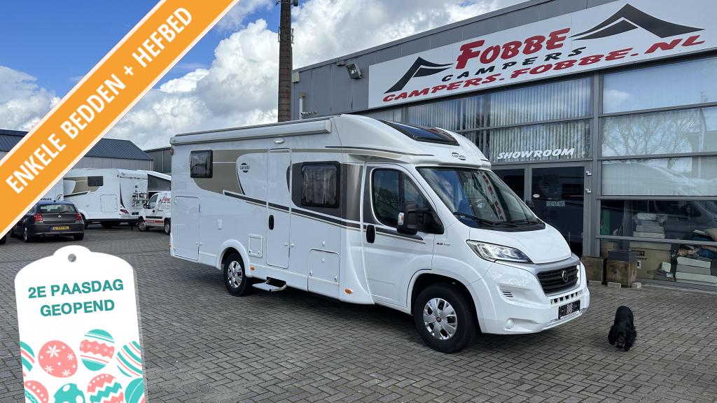 TOPstaat 4 persoons Carado T448 '20 2.3Mj 140pk 80dkm, Ringverwarming, Fiat, Koelkast, Bedrijf