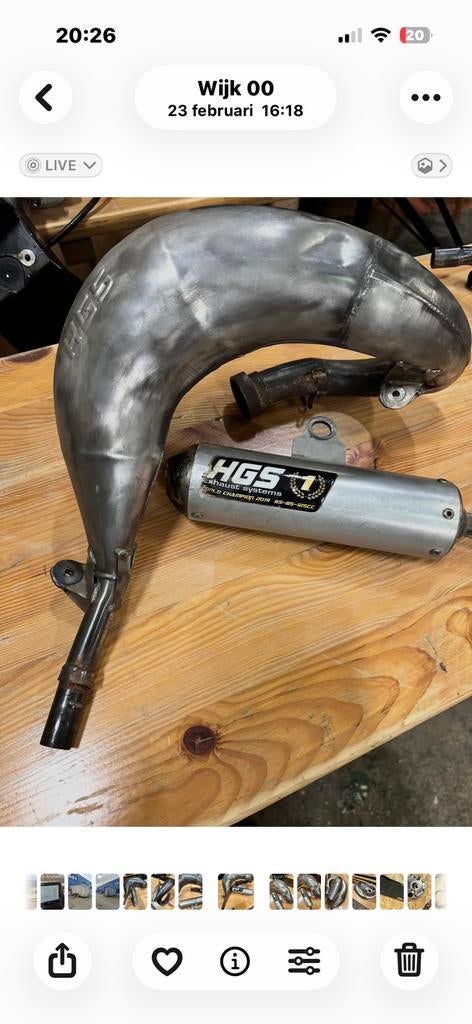 Hgs uitlaat , ktm 85 cc sx, Ophalen of Verzenden, Zo goed als nieuw, Uitlaat